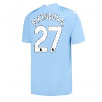 Pánský Fotbalový dres Manchester City Matheus Nunes #27 2023-24 Domácí Krátký Rukáv
